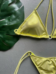 GLOSSBABE Metallic Verde Lima Triangle Set