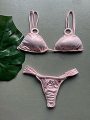 GLOSSBABE Metallic Pinkish Rings Set