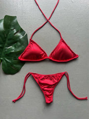 GLOSSBABE Metallic Red Triangle Set