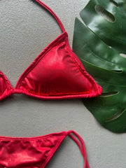 GLOSSBABE Metallic Red Triangle Set