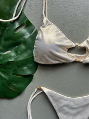 GLOSSBABE Metallic Whitish Top Luxury Set