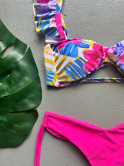 Pink Flowers V Cut Set