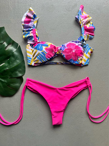 Pink Flowers V Cut Set