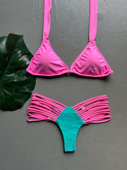 Baby Pink & Aqua Strappy Set