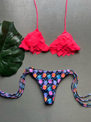 Neon Pink Piñas Patches Set