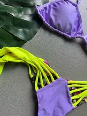 Neon & Lilac Strappy Set