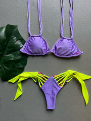 Neon & Lilac Strappy Set