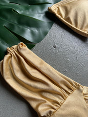 Golden Nude Halter Top Set