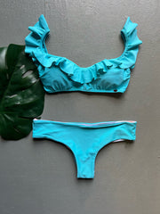Azul Cielo Off Shoulder Set