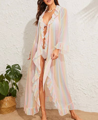 Rainbow Belted Kimono