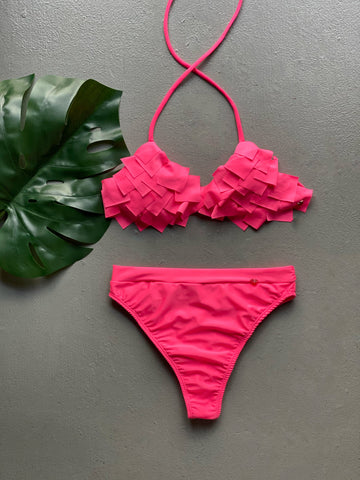 Barbie Pink Patches High Waist Set