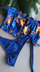Royal but Tropical Ruches Bandeau Set