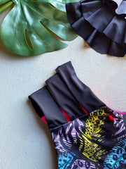 Black Ruffles High Waist Set