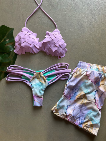 Lilac Cuarzo Patches Matching Set