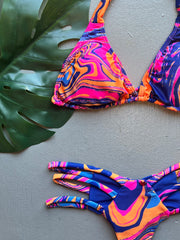 Purplish Pink Swirls Triangle Set