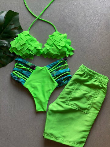 Neón & Peacock Matching Set