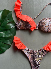 One Shoulder Snakey Set