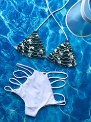Olive Dots Ruffled MioBikini