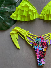 Neon Ruffles & Flowers Set