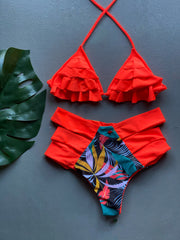 Neon Tropicalisima High Waist Set