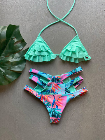 Tropical Mint High Waist Set