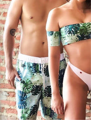 Tropical Palmas High Waist Matching