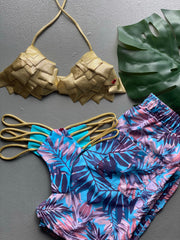 Blush & Blue Leaves Matching
