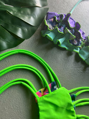 Mambo Green & Lilac Bandeau Set
