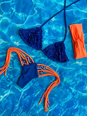 Royal Blue Ruches Set