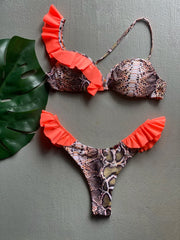One Shoulder Snakey Set