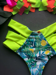 All Neon Patches High Waist Set