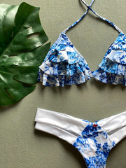 Bluish Cherries Ruffles Set