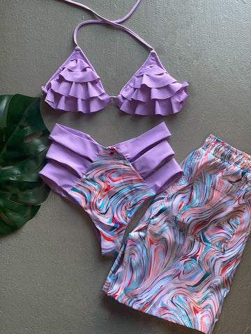 Lilac Pastels High Waist Matching Set