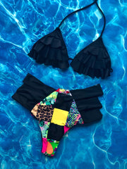 Black Ruffles High Waist