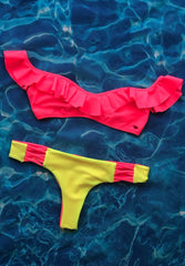 Off Shoulder Neon Set