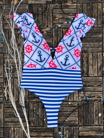 Striped Sailor One Piece
