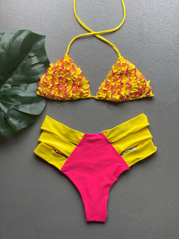 Pinky Yellow High Waist Set
