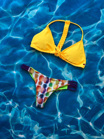 Yellow Braided Pinneaples Set