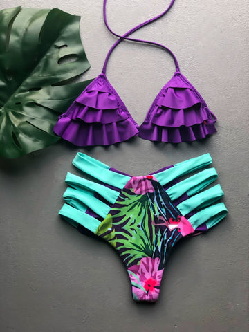 Purple Cayenas High Waist Set