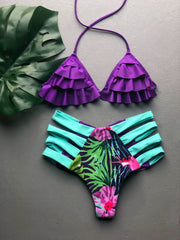 Purple Cayenas High Waist Set