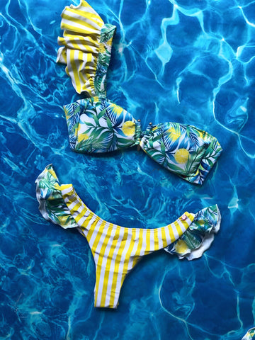 Striped Limonada Ruffles Set