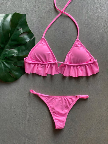 Baby Pink Big Ruffle Set
