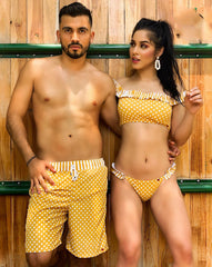 Mustard Dots & Stripes Matching