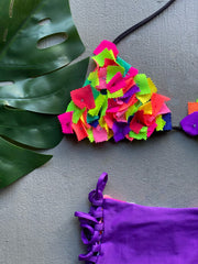 Rainbow Beaded Flakes High Waist Set