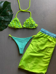 Neón & Mint Scrunchy Ruches Set