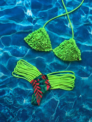 Neon Green Ruffled