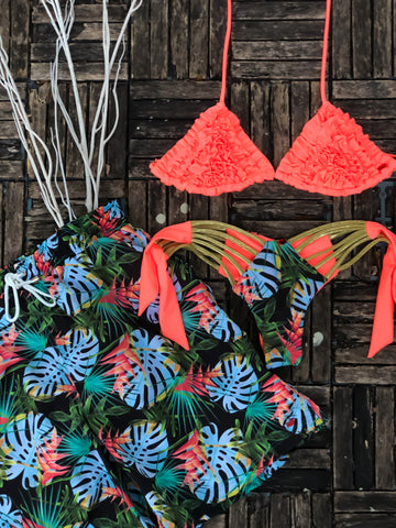 Blue Tropical Leaves Matching