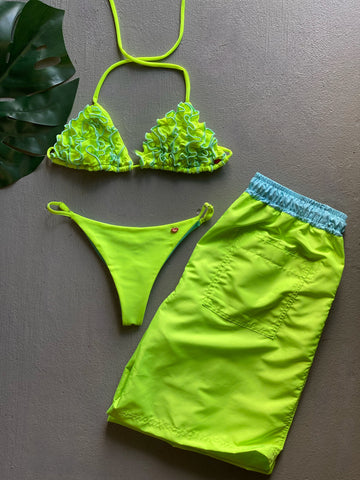 Mint & Neon Matching Set