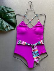 Rainbow Leopard Belt One Piece