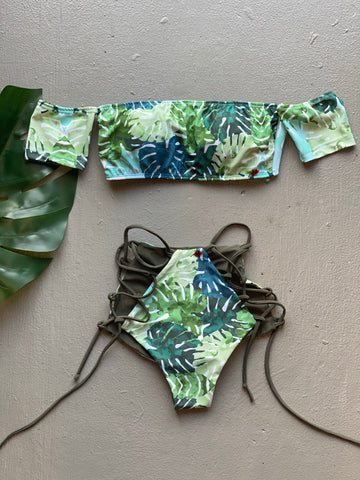 Tropical Palmas High Waist Set